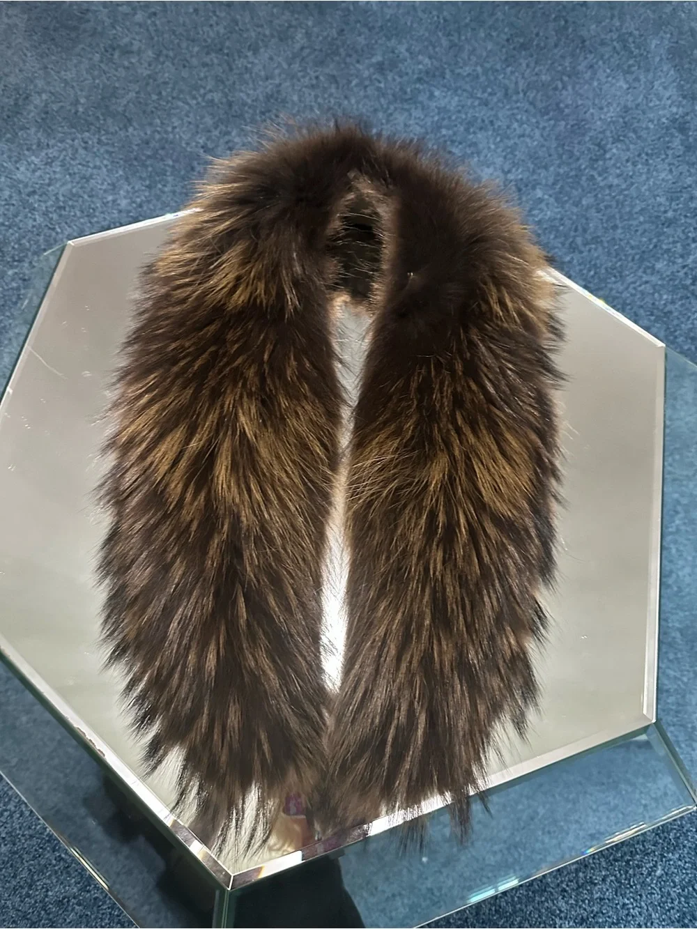 Brown Real Fur Collar Scarf